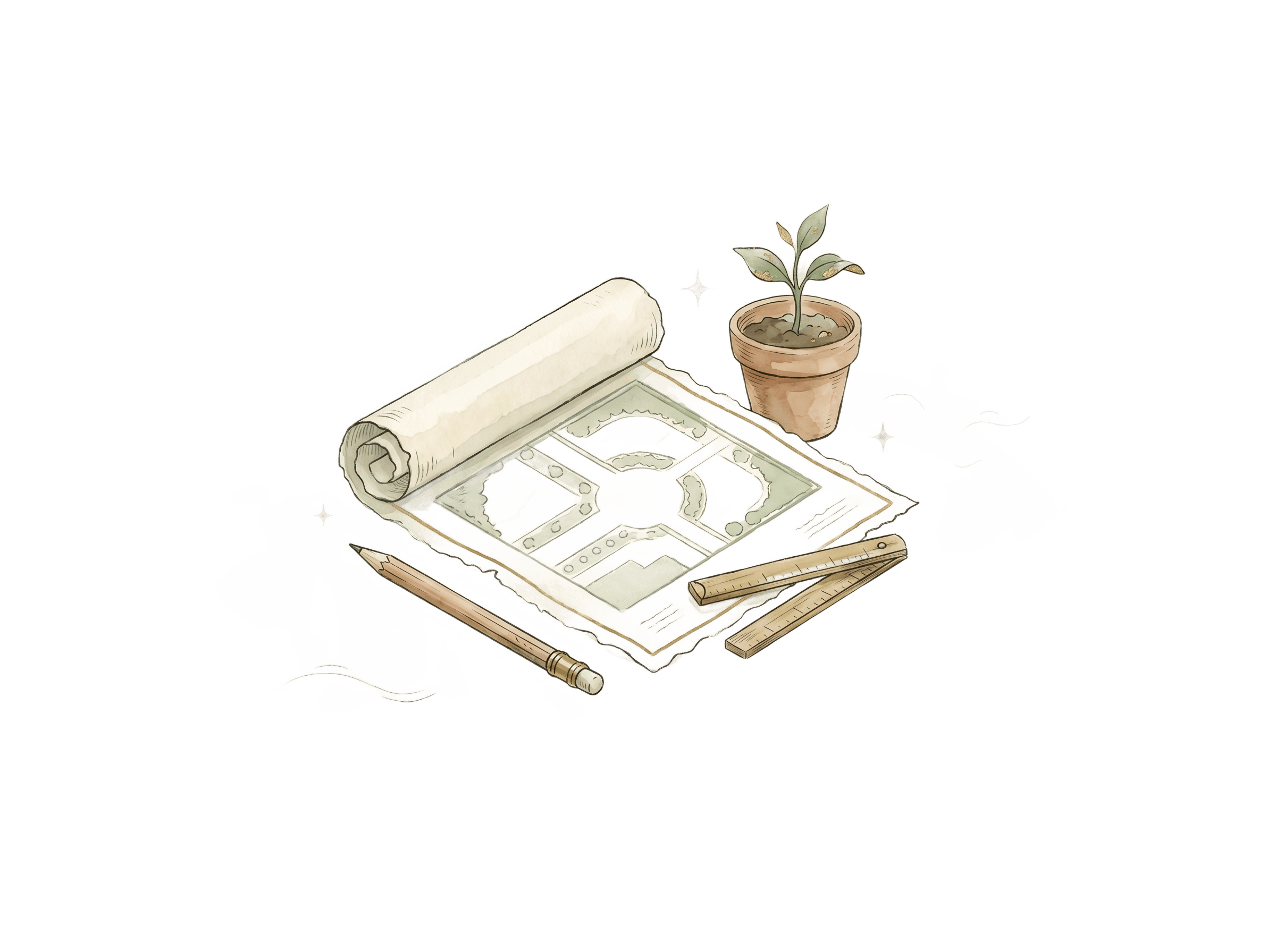 Gartenplanung Illustration